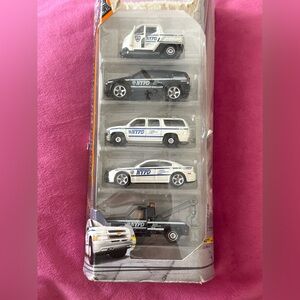 Mattel NYPD Die-Cast Police Vehicle 5-Pack - White and Black